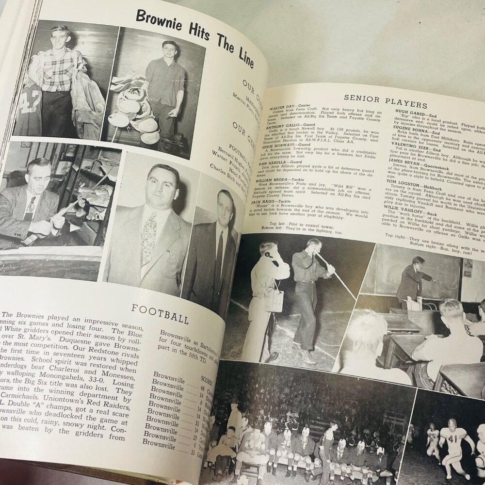 1952 On The Mon Brownsville Senior High Yearbook Hardcover Brownsville PA Signed - Picture 9 of 10